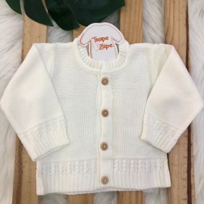 Casaco de linha Tuck -  Off White