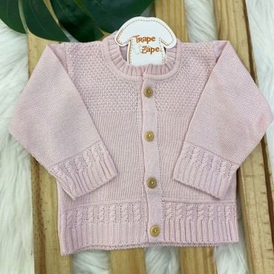 Casaco de linha Tuck -  Rosa Plix