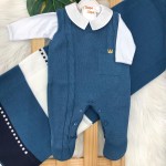 Saída de maternidade Príncipe- Azul jeans