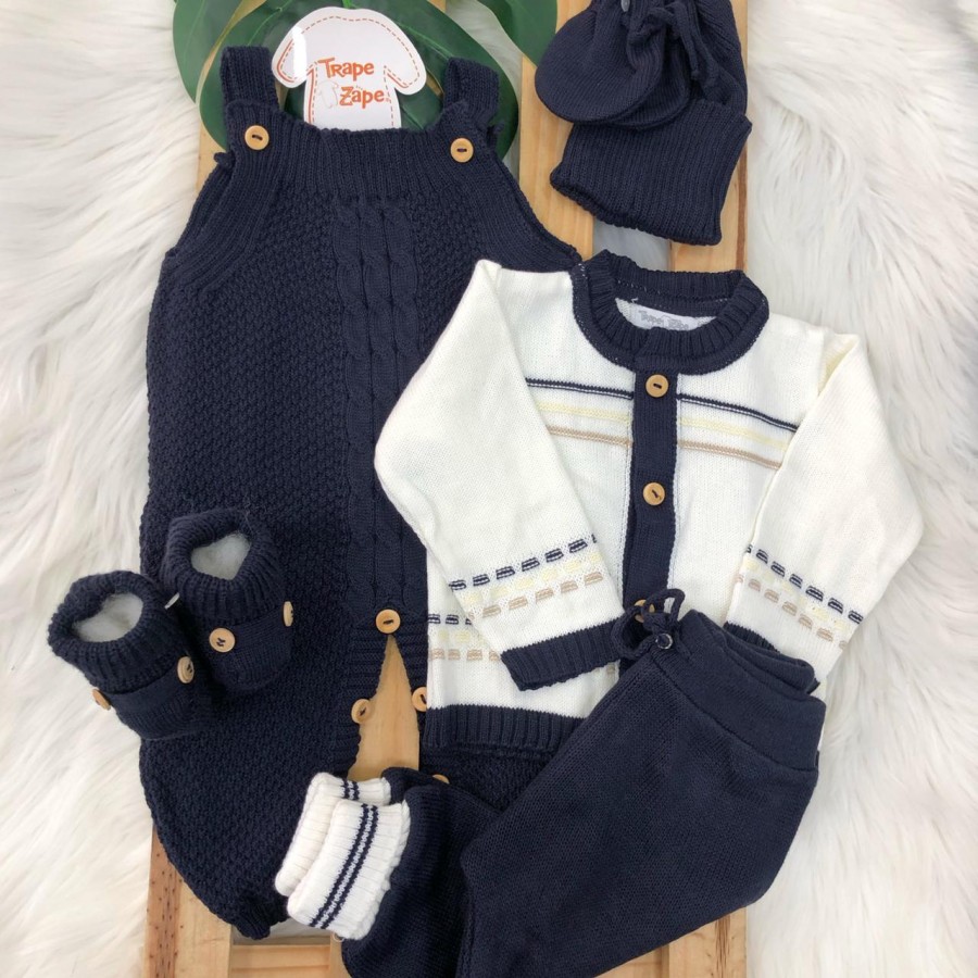  Kit Algodão doce- azul Marinho arco iris