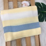 Manta de linha- Nova 3 cores- amarelo, azul bebe e branco