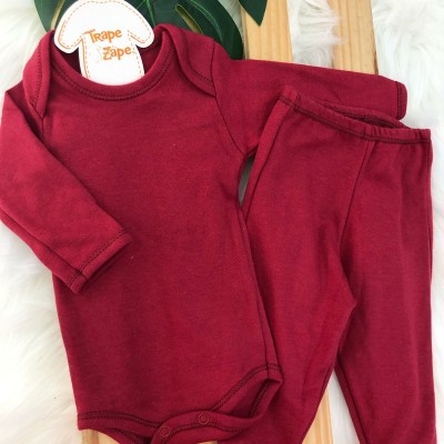 Conjunto Basic longa Bordô