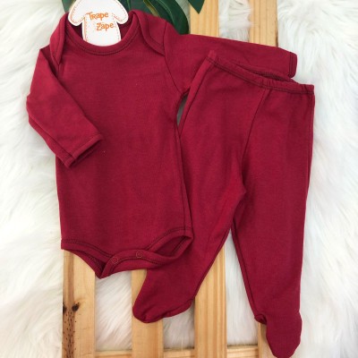 Conjunto Basic longa Bordô