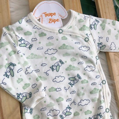 Body Kimono M/l Avião verde