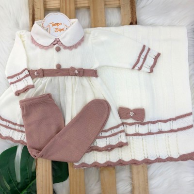  Saída de maternidade Carla - Rose com body 