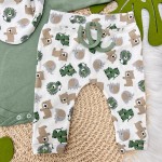 Conjunto Body, Calça e bandana - Safari verde