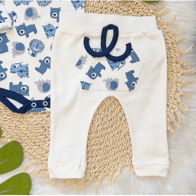 Conjunto M/l Safari azul jeans