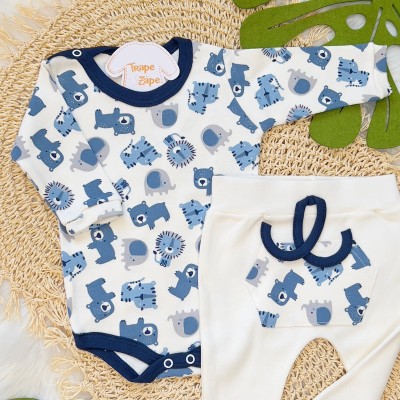 Conjunto M/l Safari azul jeans