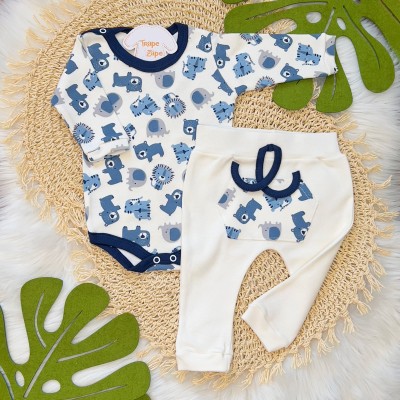 Conjunto M/l Safari azul jeans