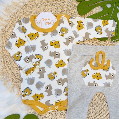 Conjunto M/l Safari mostarda