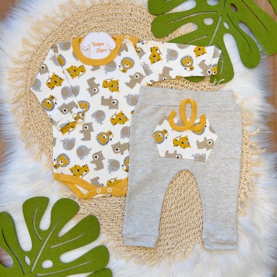Conjunto M/l Safari mostarda