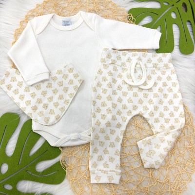 ConjBody, Calça e bandana - Borboleta dourada