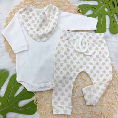 ConjBody, Calça e bandana - Borboleta dourada