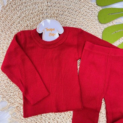 Conj de linha Canelado Vermelho