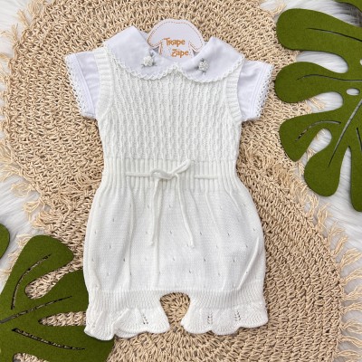 Conj body e jardineira Sofia- BRANCO