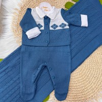 Saída de maternidade Osmar- Azul Jeans