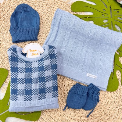 Saída de maternidade Ravi- Azul bebe