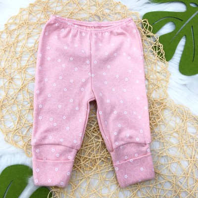  Kit 3 Calças Suedine - Florzinha rose, nuvem e rose lisa