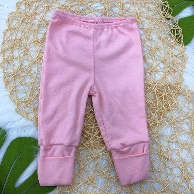  Kit 3 Calças Suedine - Florzinha rose, nuvem e rose lisa