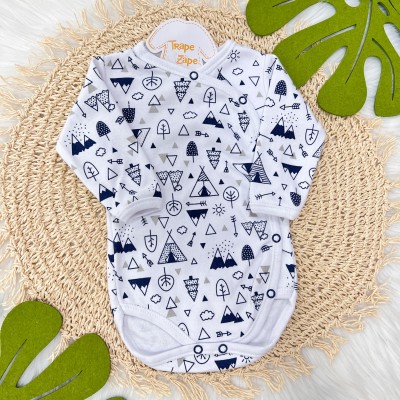 Body Kimono M/l Cabana marinho e cinza