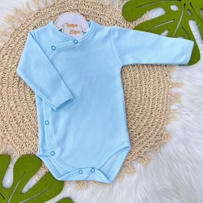  Body M/l KIMONO - Azul claro liso
