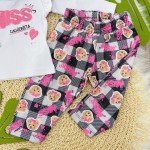  Inverno 23 Sempre Kids- Conj. camiseta Mini miss fashionista branca com calça 