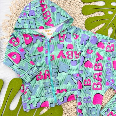 Randa Mundo - Conj. Randa Baby todo estampado verde