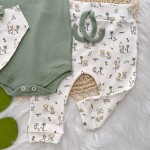 Conjunto Body, Calça e bandana Inverno - Jungle Verde