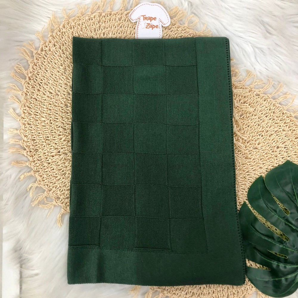   Manta de linha Quadriculada verde militar