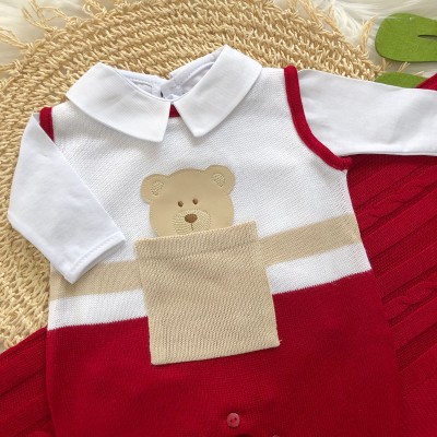 Saída de Maternidade Theodoro Liso - Vermelho