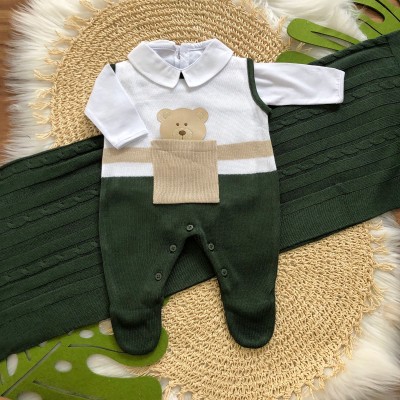 Saída de Maternidade Theodoro Liso - Verde Militar