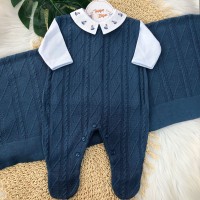 Saída de maternidade Allan Barquinho - Azul Jeans