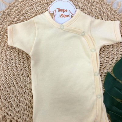 Body kimono M/c Liso Amarelo