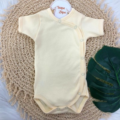 Body kimono M/c Liso Amarelo