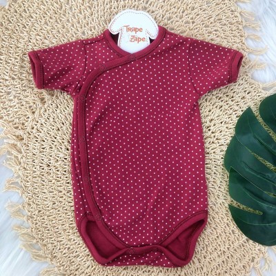 Body kimono M/c Bordô Poa