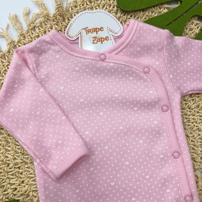 Body kimono M/l Rosa poa e coração