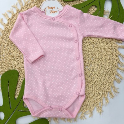 Body kimono M/l Rosa poa e coração