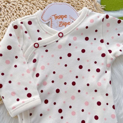 Body Kimono M/l Confete off com rose e bordo
