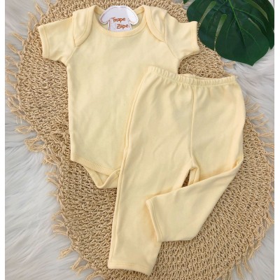 Conjunto Basic curta Amarelo