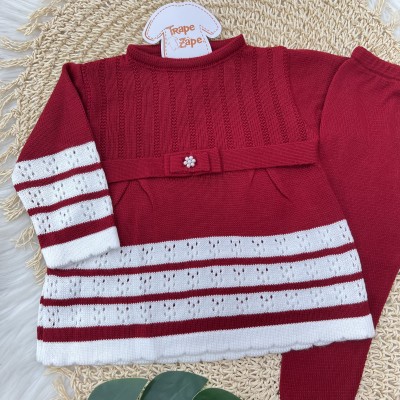 Vestido de Linha Isabelle Vermelho com Off