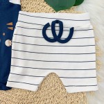  Conjunto M/c + short Tigrinho Marinho