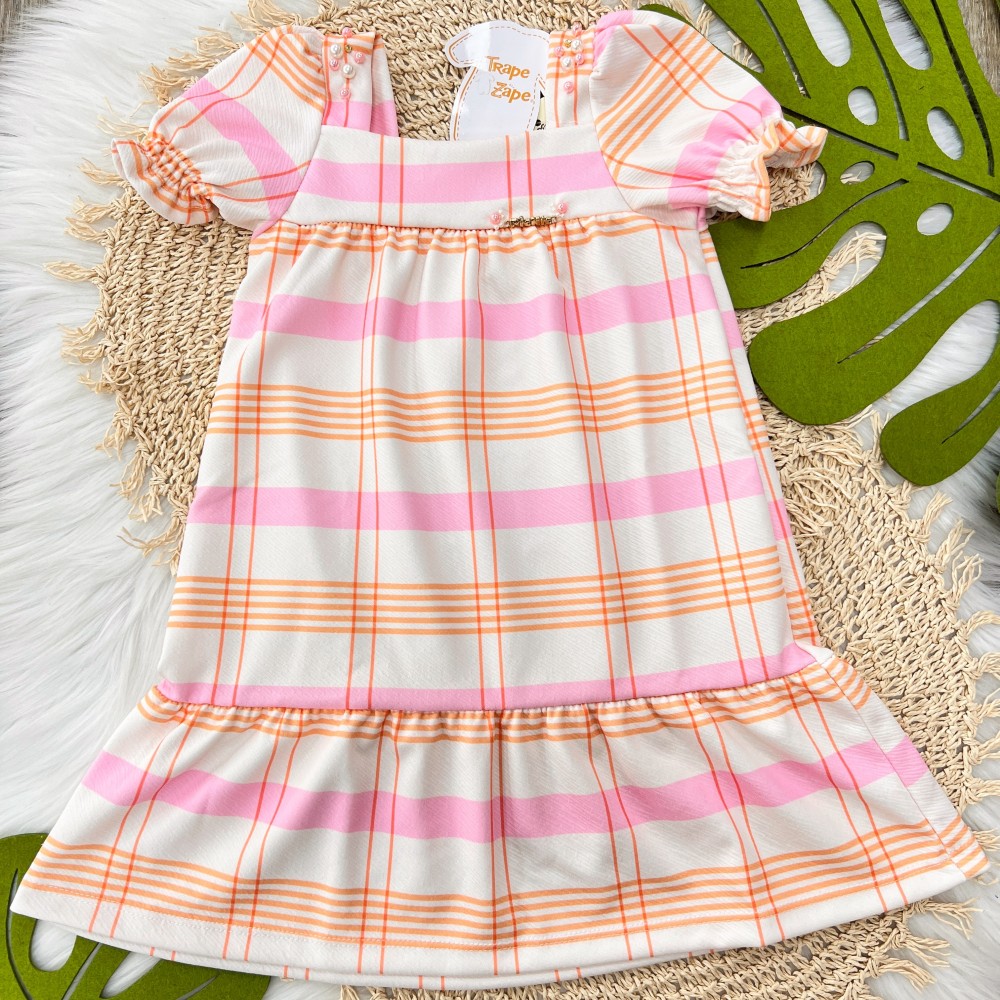 CONJUNTO XADREZ ROSA E BRANCO – G&G Babies