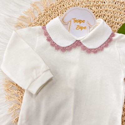 body gola bordada- off white com grypir rose