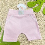 Conj. Body Regata Flores, Babador Bandana e Short - Off White e Rosa