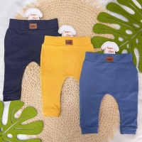 Kit 3 Calças- Jeans Escuro, Amarelo e Jeans Claro
