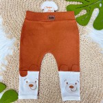 Conj. Body Gola Polo Manga Curta e Calça Ursinho - Ferrugem