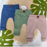 Kit 3 Calças saruel- Jeans Claro, Verde e Bege