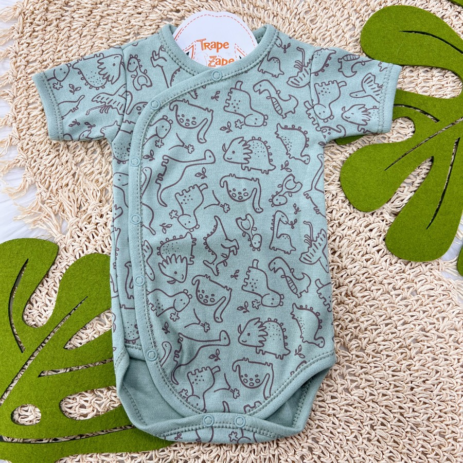  Body Kimono M/c Dino verde e marrom