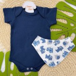 Conjunto M/c + short e Bandana Safari Marinho