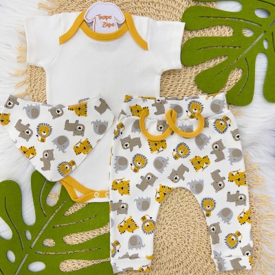 Conjunto M/c + Bandana Safari Mostarda